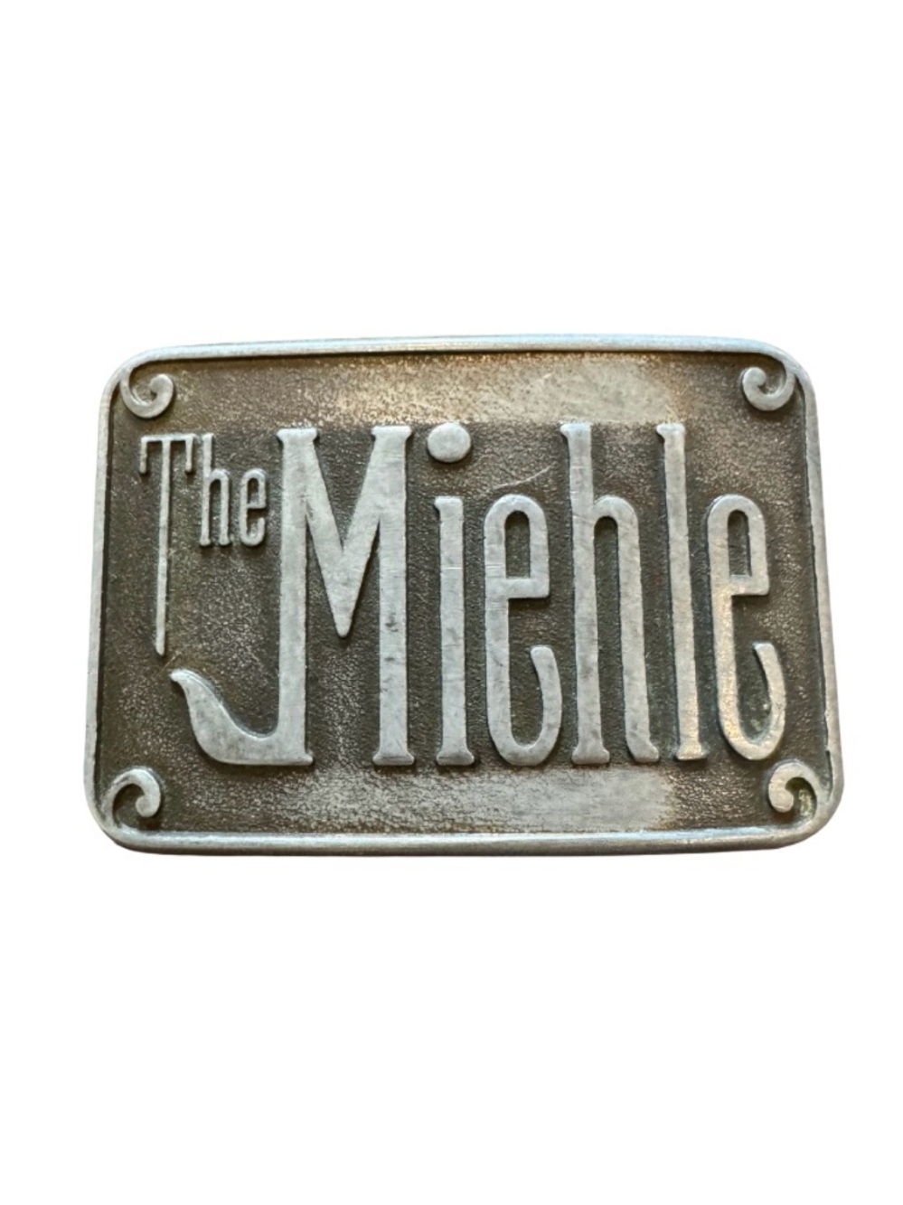 Belt Buckle The MIEHLE Printing Press Unique Typeface